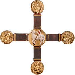 Cross with Evangelists and Easter Lamb