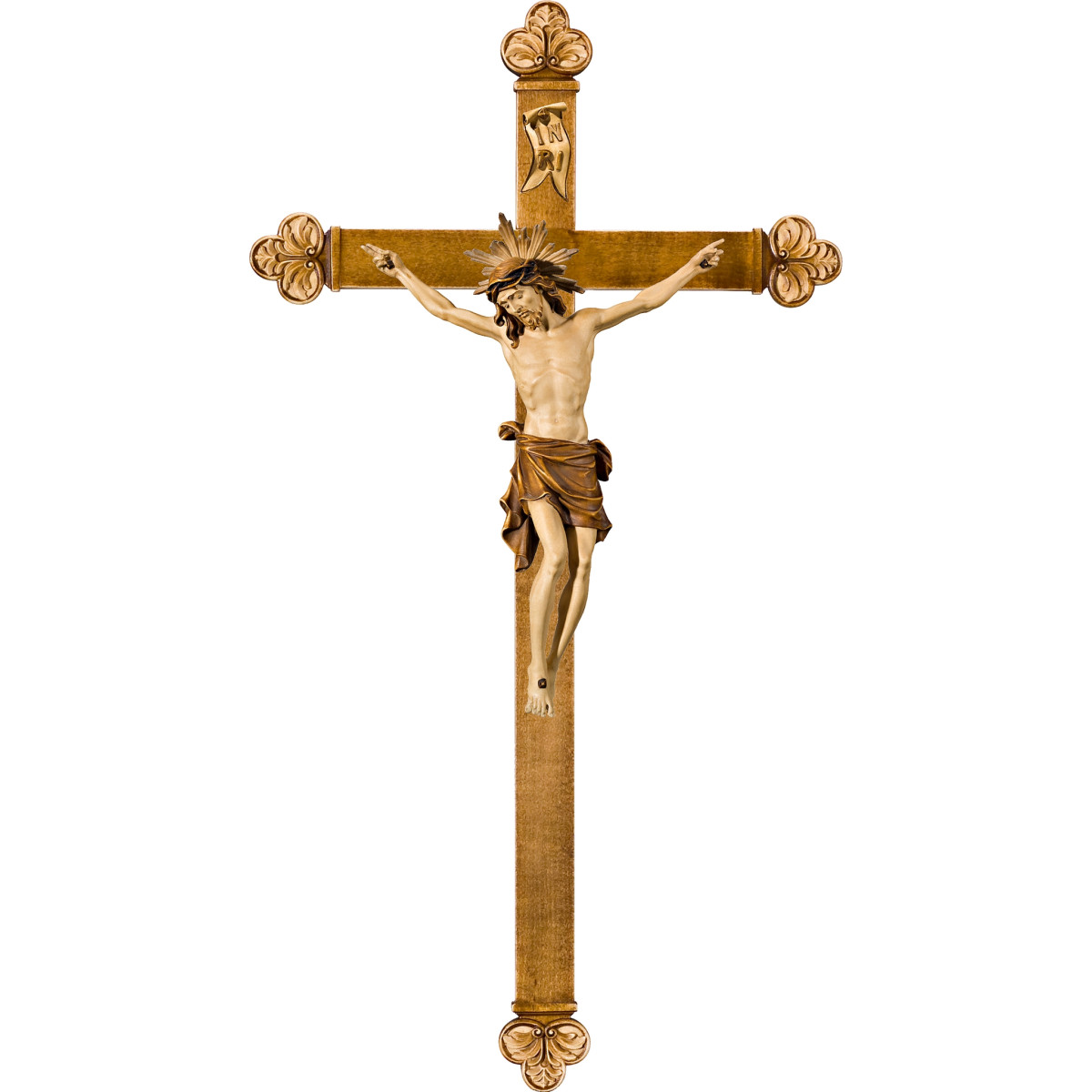 Cristo Pisa em cruz barroca