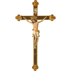 Cristo Pisa em cruz barroca