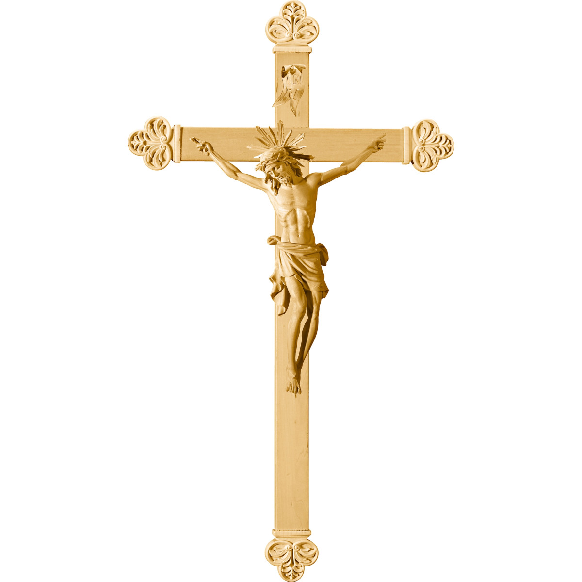 Cristo Pisa en cruz barroca