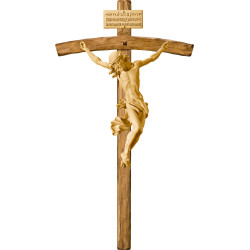 Corpus Baroque on bent cross with Titulus Crucis in hebrew - latin - greek
