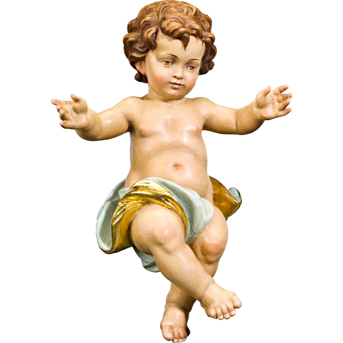 Niño Jesús en madera para belén de Navidad