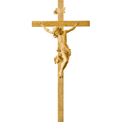 Cristo Barroco em cruz de carvalho