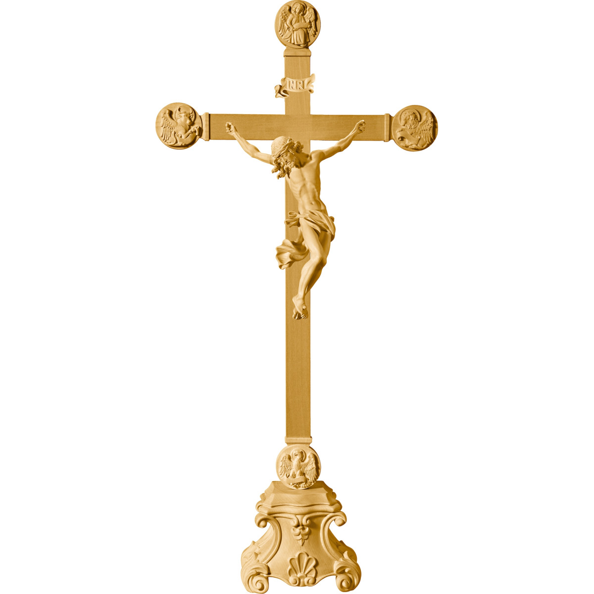 Cristo Barroco en pedestal con Evangelistas