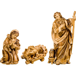Holy Family with Jesus Child fixed in cradle (without base)