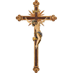 Corpus Baroque on baroque cross with rays
