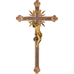 Corpus Baroque on baroque cross with rays