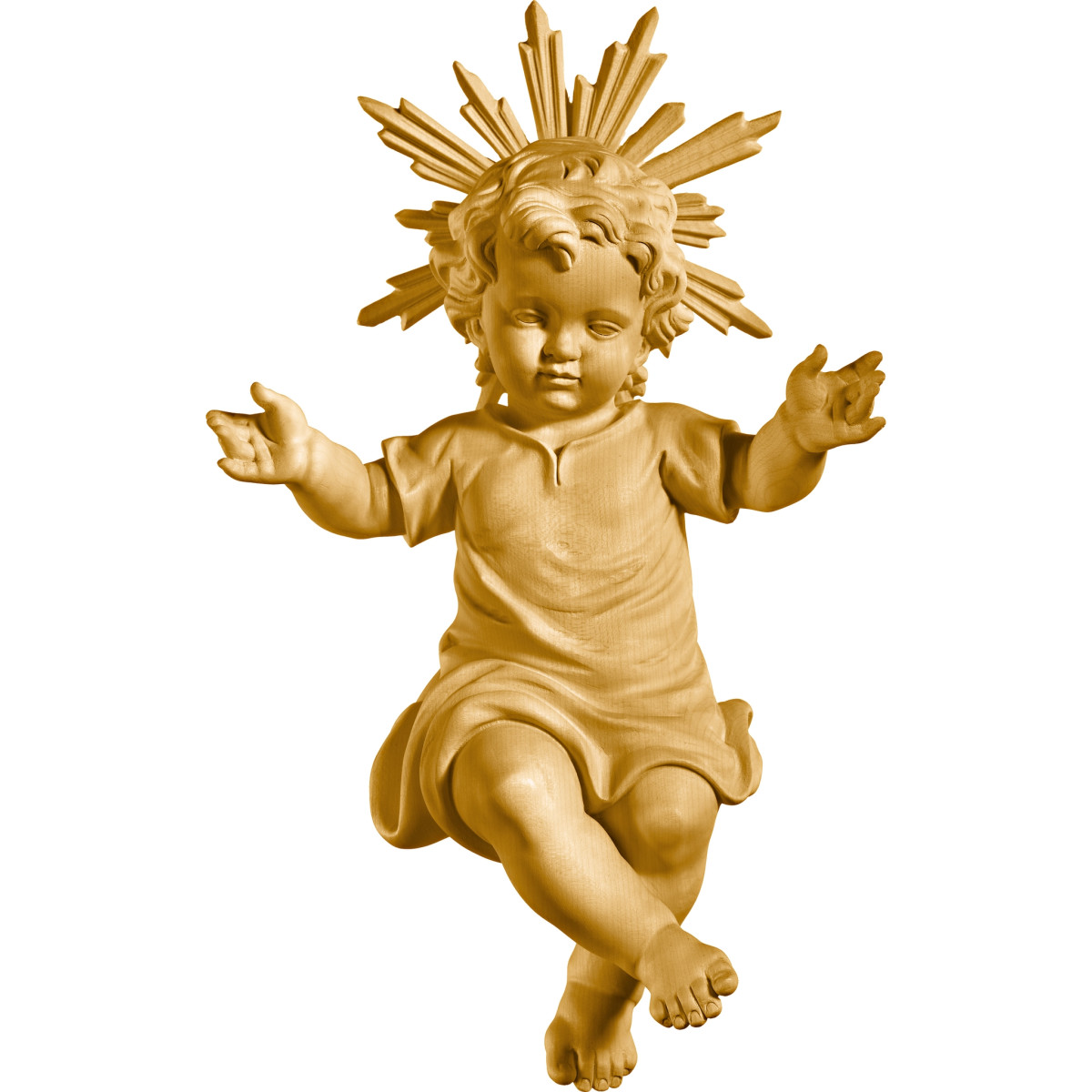 Menino Jesus vestido com auréola