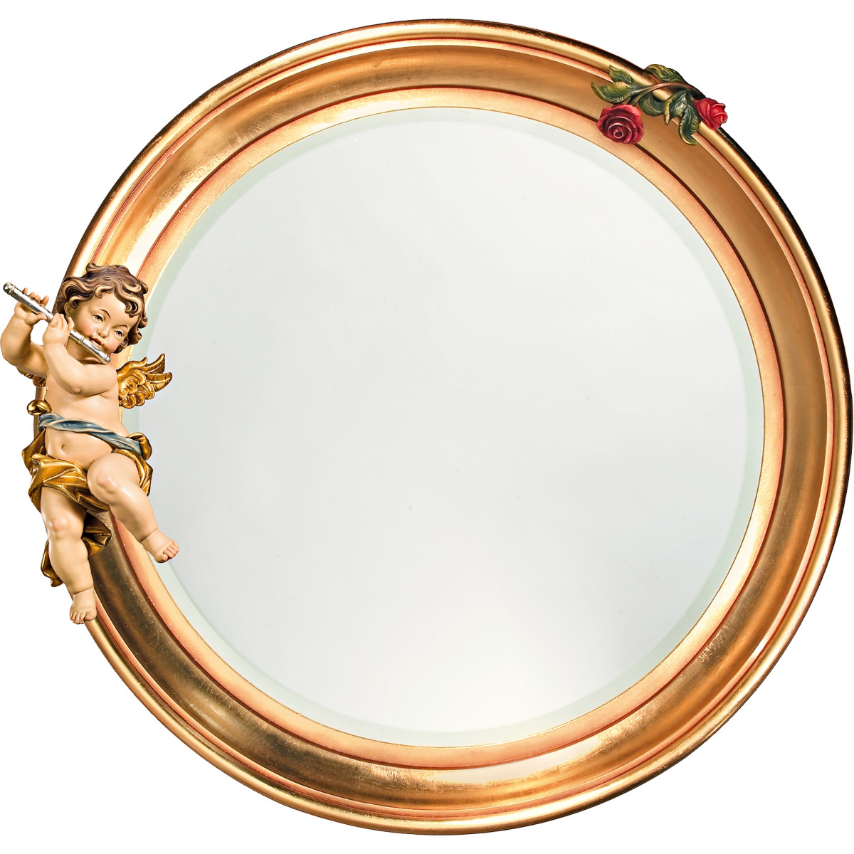 Mirror with roses and Berglandputto with flute