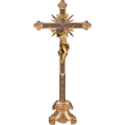 Corpus Baroque on cross baroque with rays on pedestal