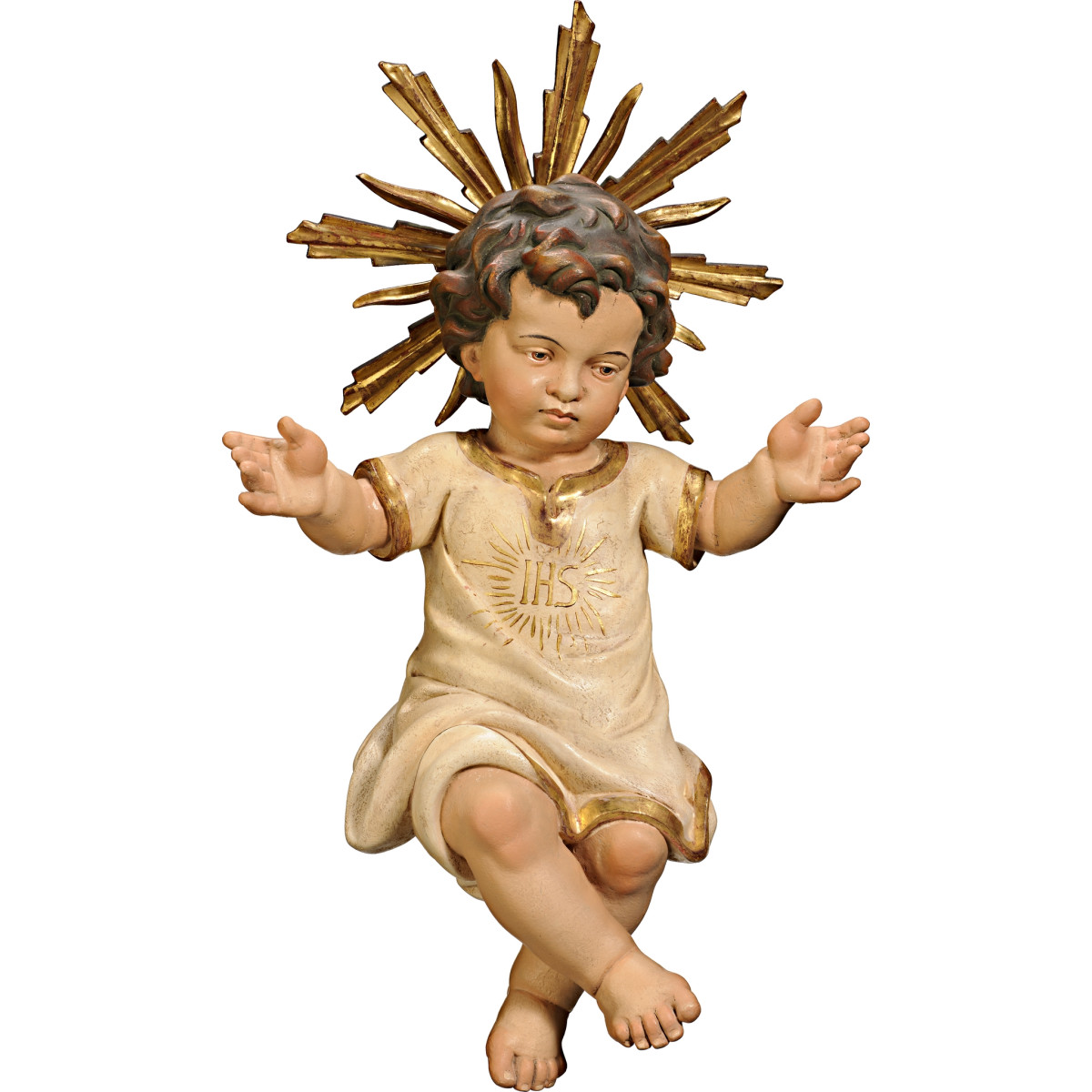 Jesus Child clothed IHS with aureole