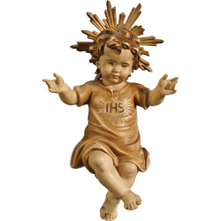 Jesus Child clothed IHS with aureole