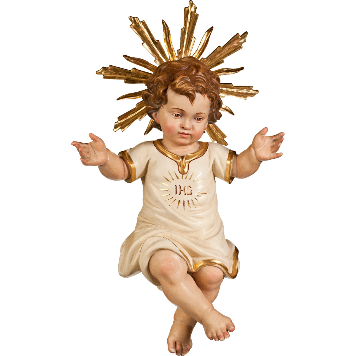 Jesus Child clothed IHS with aureole