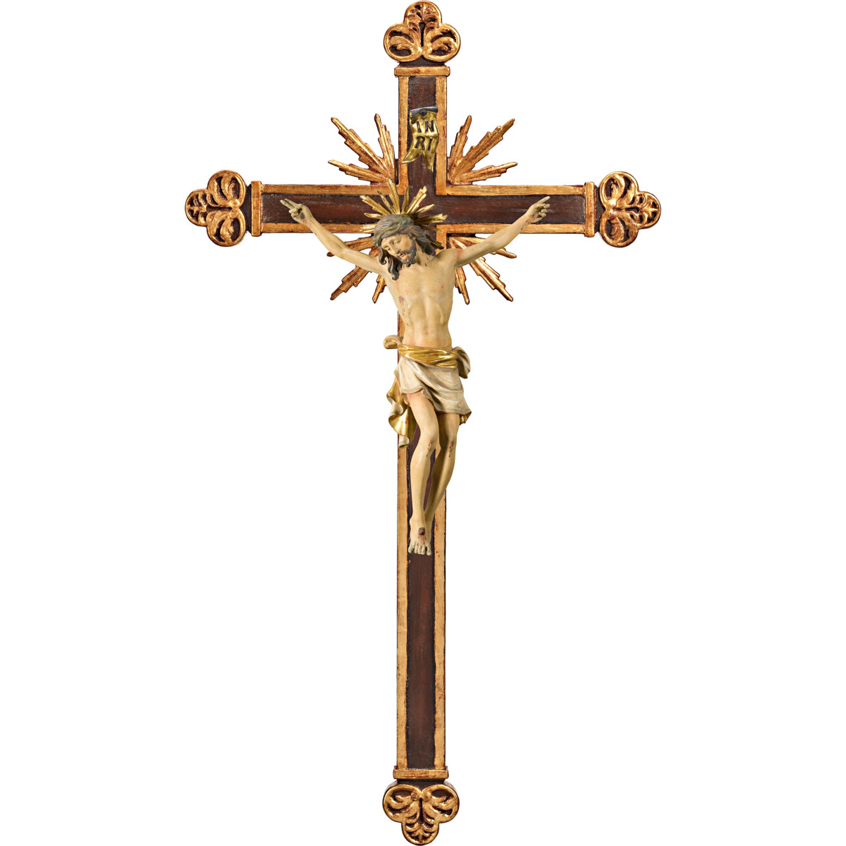Corpus Pisa on baroque cross with rays