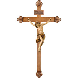 Corpus Baroque on baroque cross with Titulus Crucis in hebrew - latin - greek