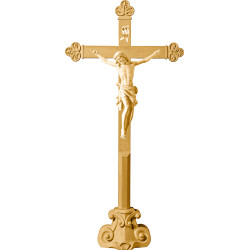 Corpus Pisa on cross baroque on pedestal