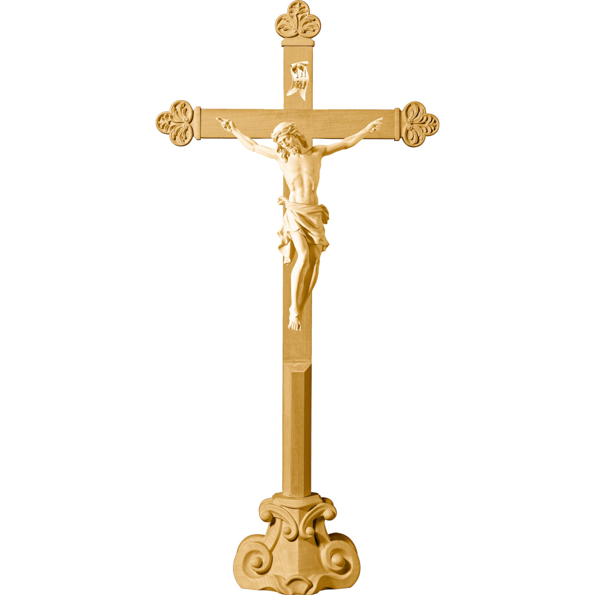 Corpus Pisa on cross baroque on pedestal