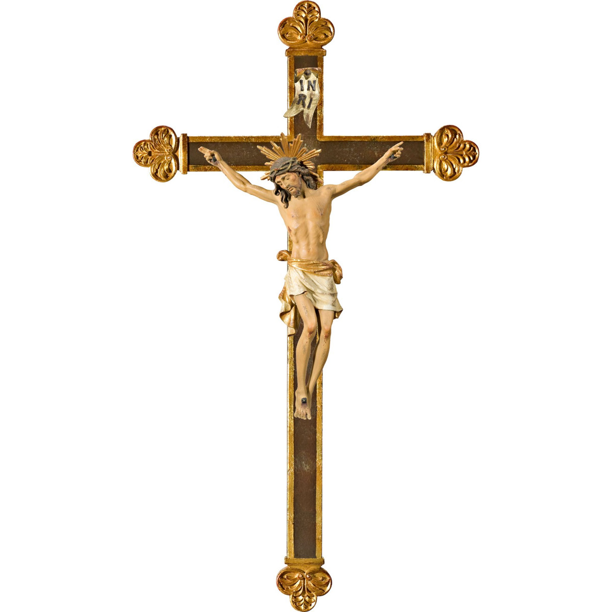 Cristo Pisa en cruz barroca