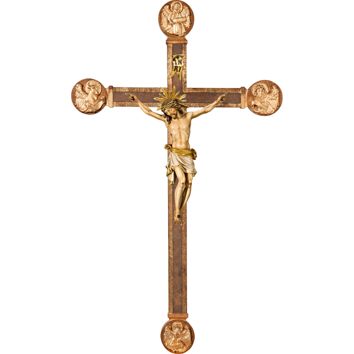 Corpus Pisa on cross with Evangelists