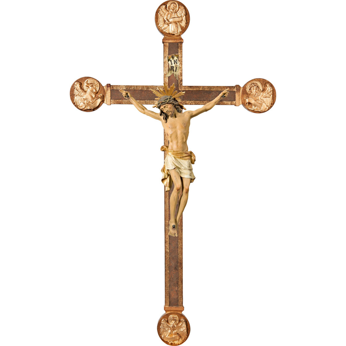 Cristo Pisa em cruz com Evangelistas