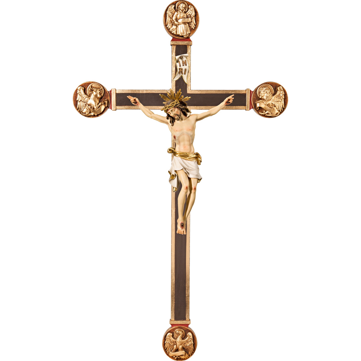 Corpus Pisa on cross with Evangelists