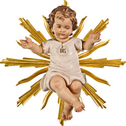 Jesus Child clothed IHS with halo