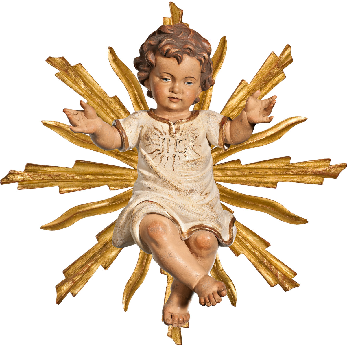 Jesus Child clothed IHS with halo