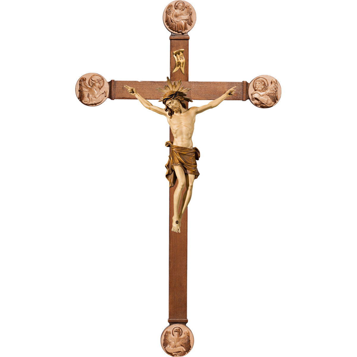 Cristo Pisa em cruz com Evangelistas