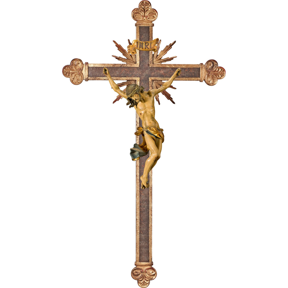 Corpus Baroque on baroque cross with rays
