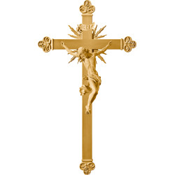 Corpus Baroque on baroque cross with rays