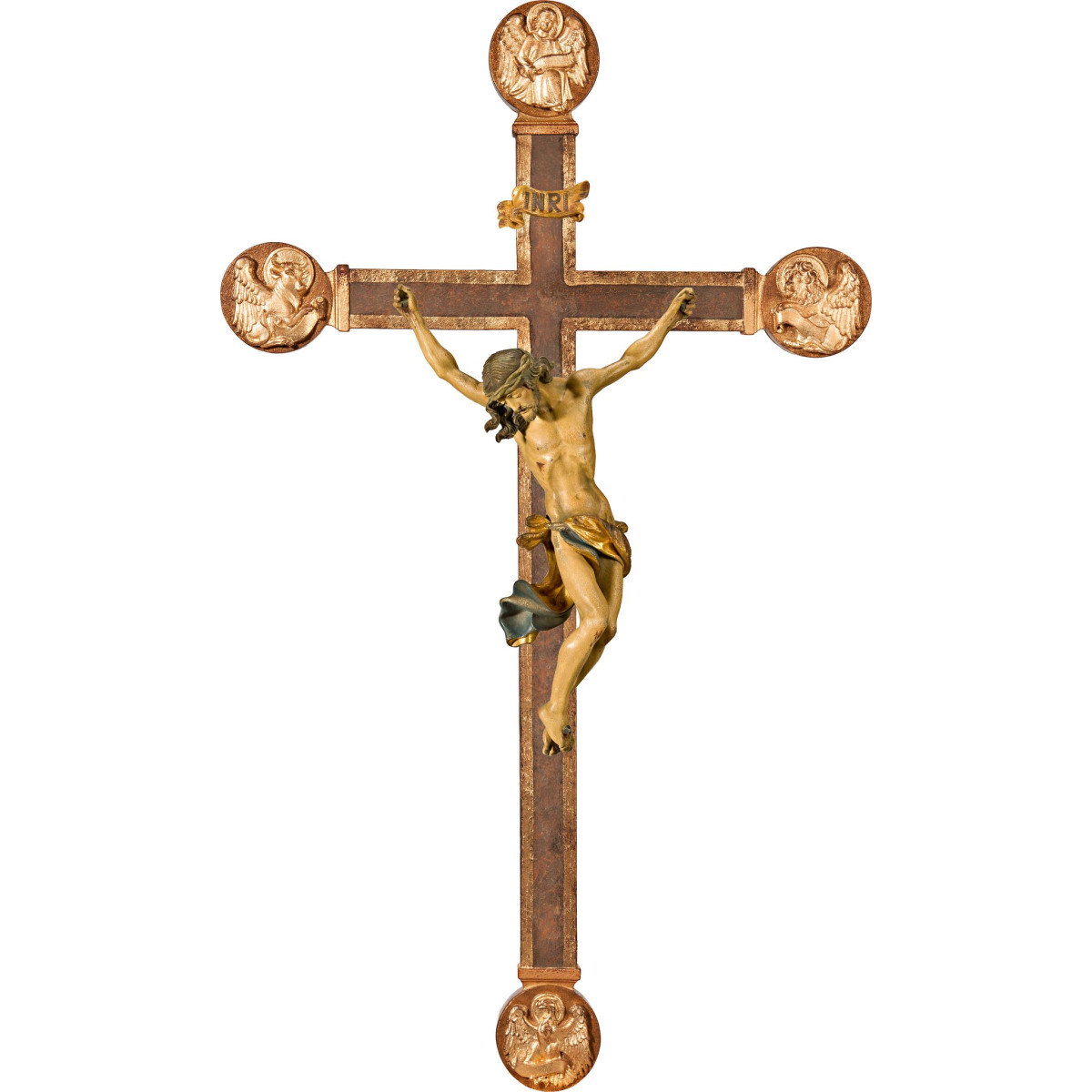 Corpus Baroque on cross with Evangelists