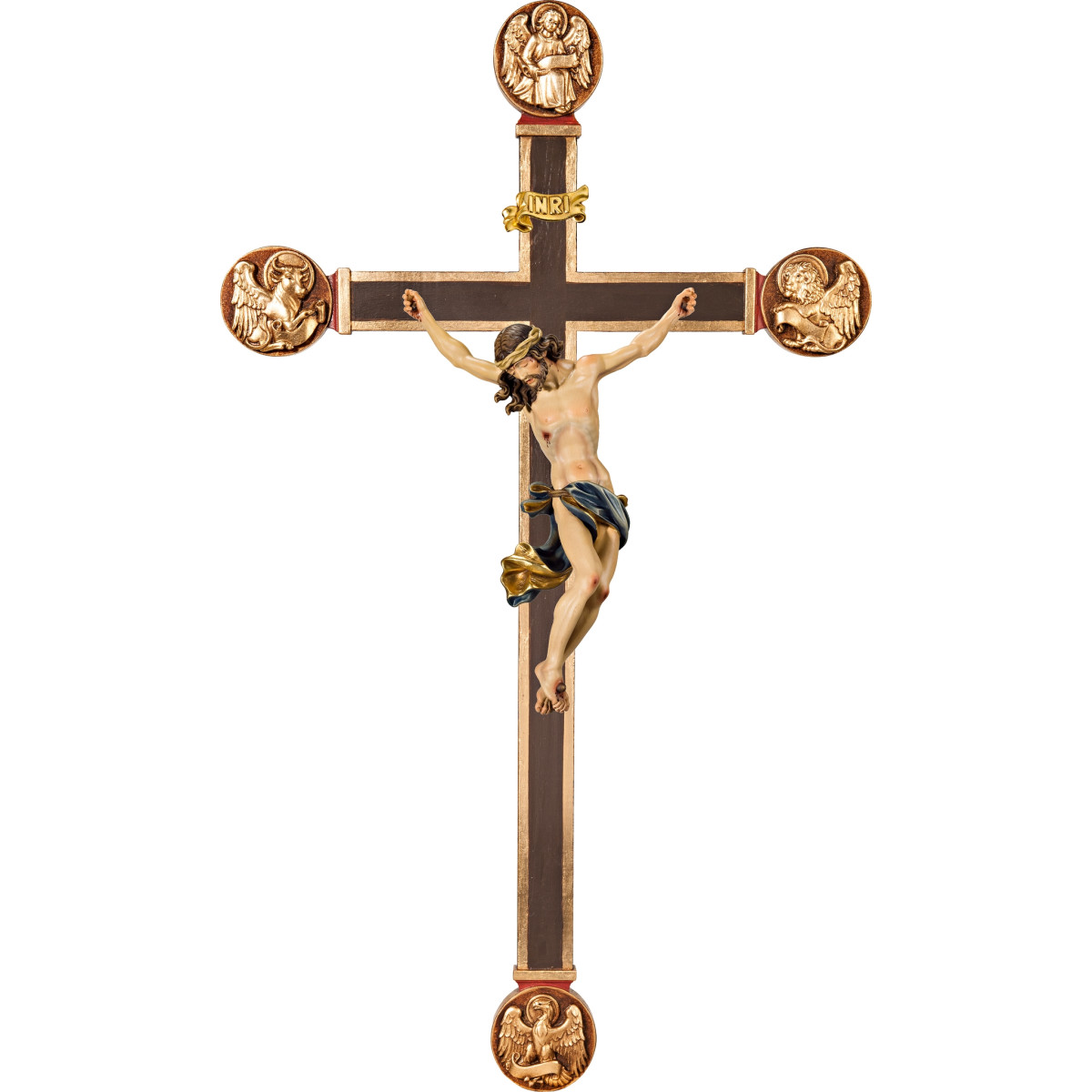 Corpus Baroque on cross with Evangelists