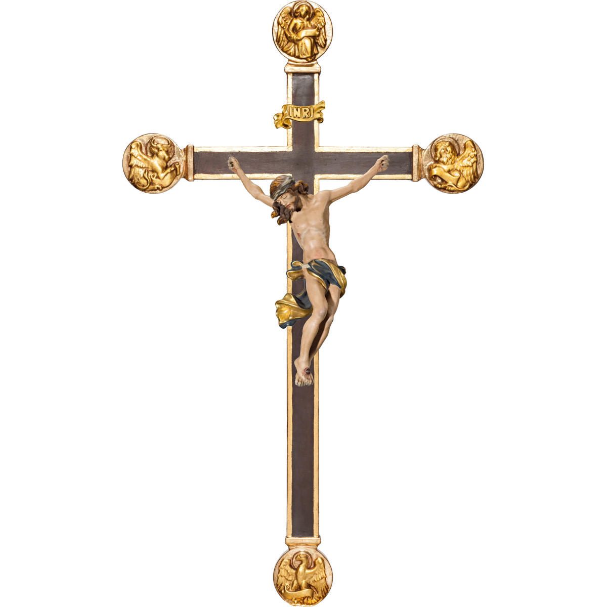 Corpus Baroque on cross with Evangelists