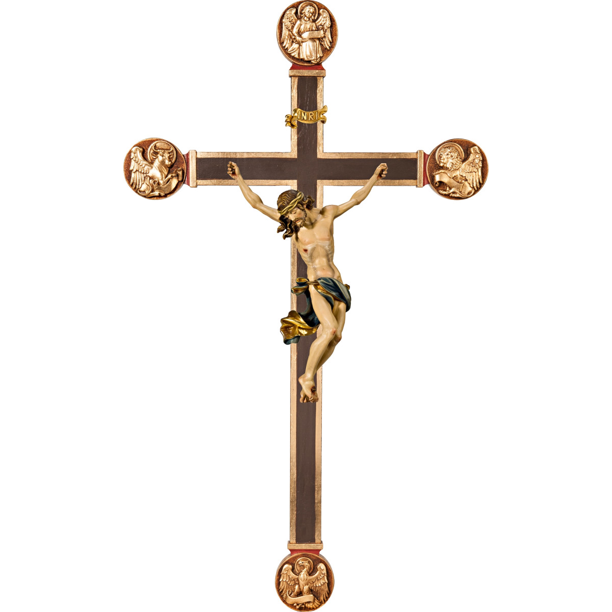 Corpus Baroque on cross with Evangelists