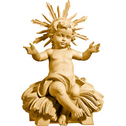 Niño Jesús sentado en cuna