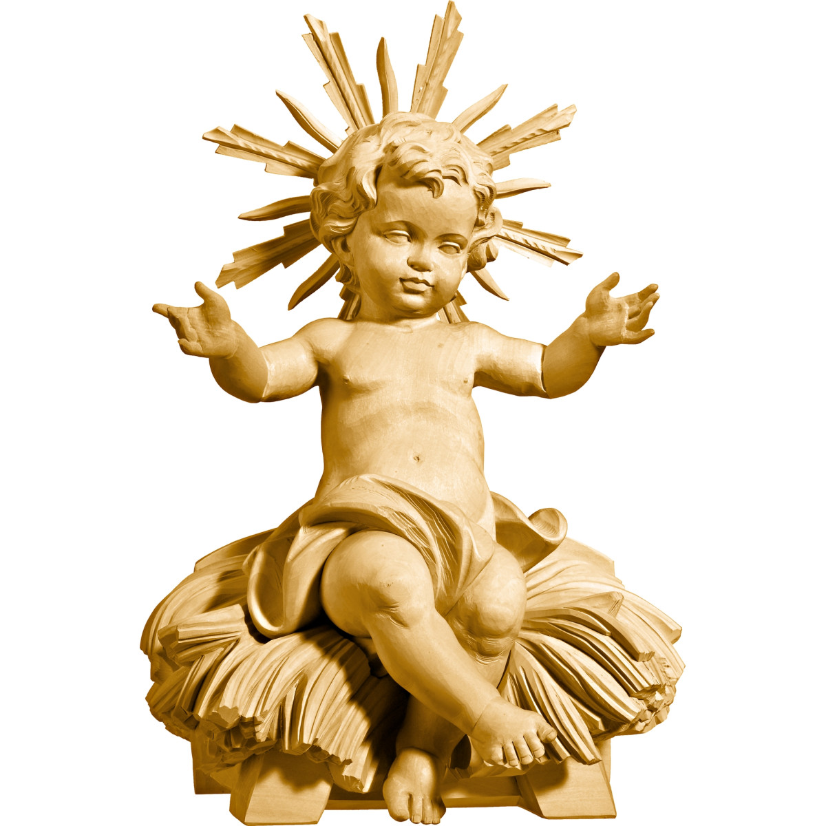 Jesus Child sitting with cradle