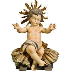 Jesus Child sitting with cradle