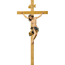 Cristo Barroco em cruz de carvalho
