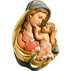 Madonna Sacun Relief Wood Sculpture | Bergland