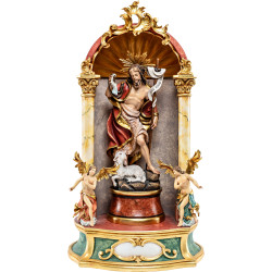S. Giovanni Battista con aureola - Altare domestico barocco