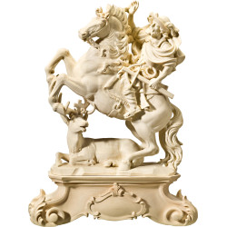 São Huberto a cavalo com pedestal