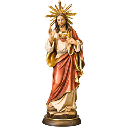 Sacred Heart of Jesus Wood Carvings – Religious Art from Val Gardena