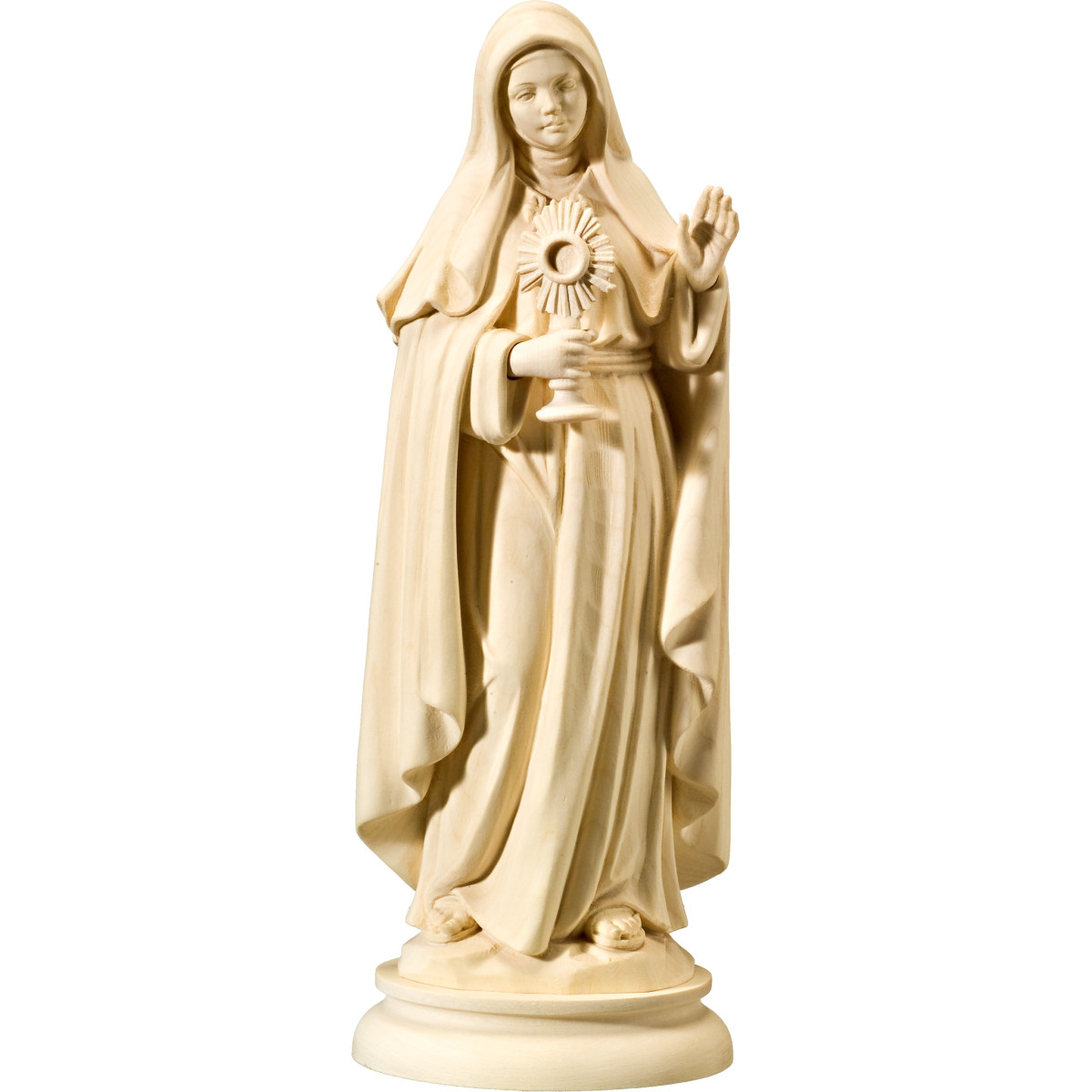 Saint Clare of Assisi – Hand carved wooden statue