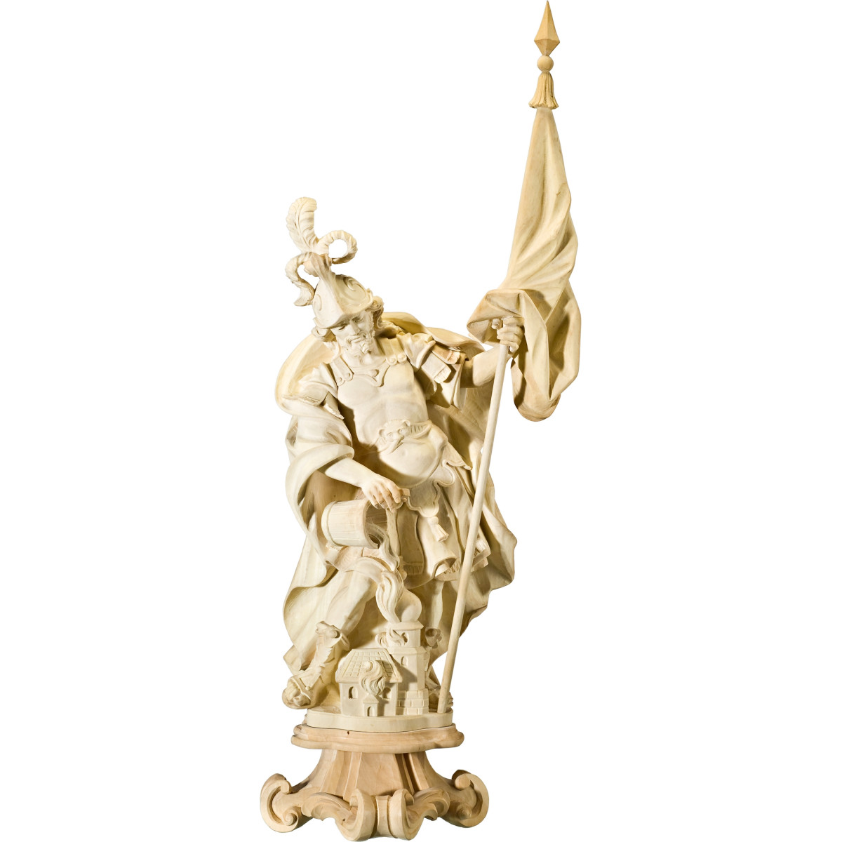 St. Florian baroque on pedestal