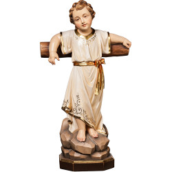 Gesù Bambino in piedi con croce