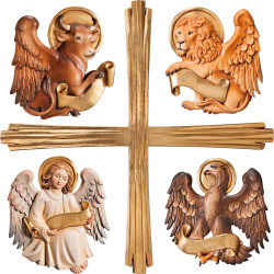 4 Evangelists symbols with cross