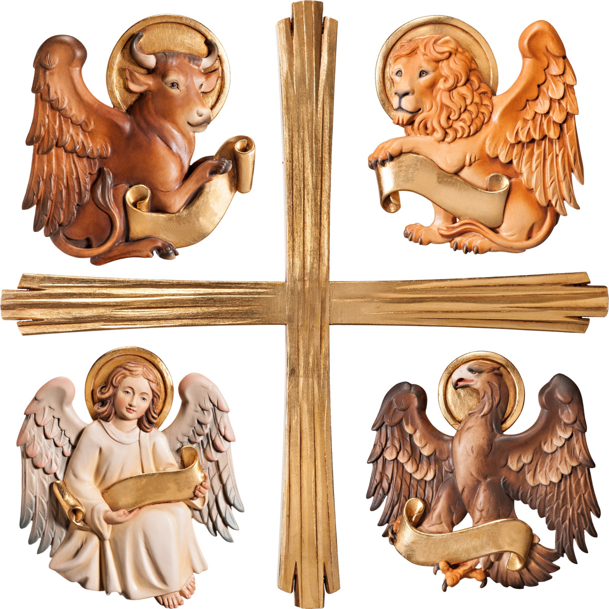 4 Evangelists symbols with cross