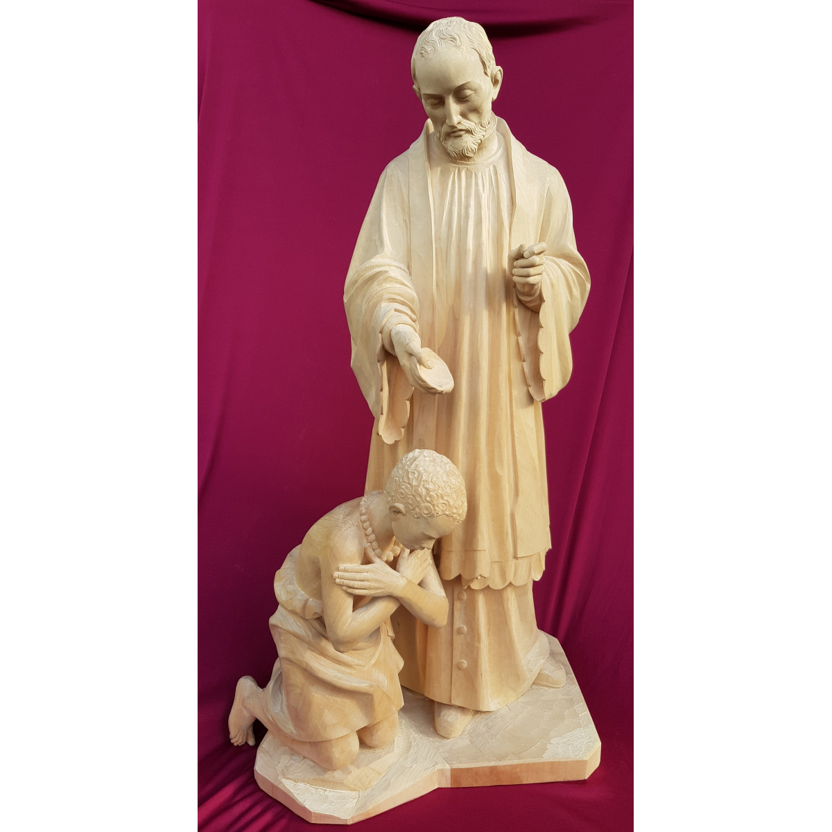 Saint Peter Claver wooden statues Val Gardena