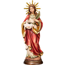 Santa Inês com auréola