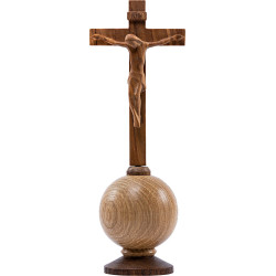 Christ modern ROMA on cross on globe simple